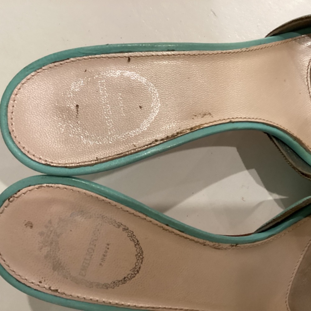Emilio Pucci low heel floral slides GORGEOUS 37 6.5 - Picture 13 of 14